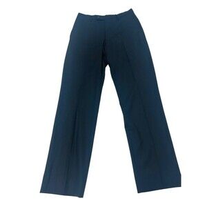 Versace Men's Dress Pants Black Size 31x32 Flat Front Straight Fit